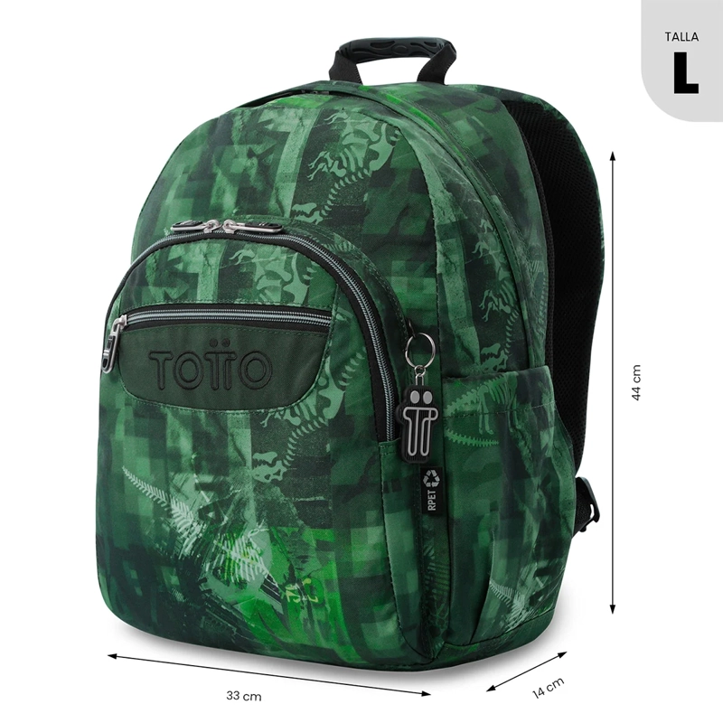 MOCHILA TOTTO ACUARELA VERDE - 3