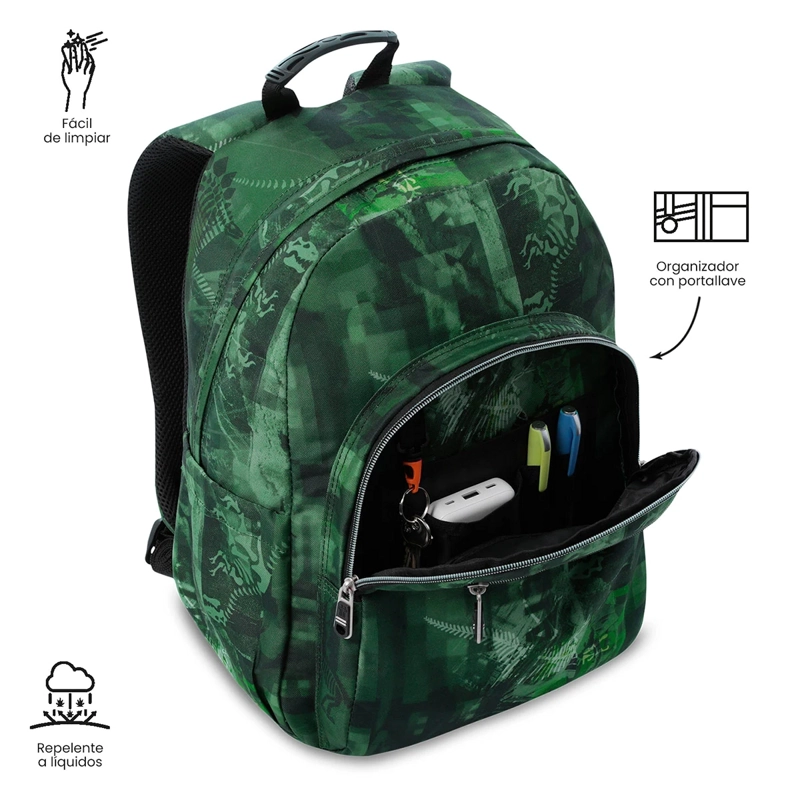 MOCHILA TOTTO ACUARELA VERDE - 6