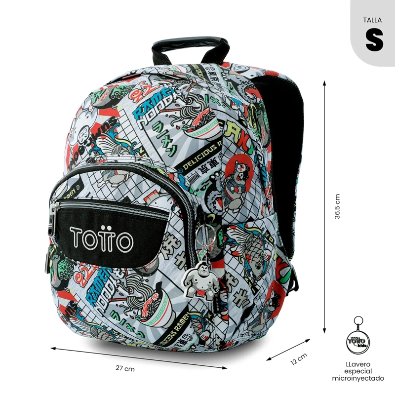 MOCHILA TOTTO TEMPERA GRIS - 3