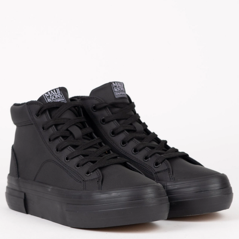 ZAPATILLAS MUJER MAUI & SONS ESCOLARES NEGRO 5CE117-WC CUERO - 2
