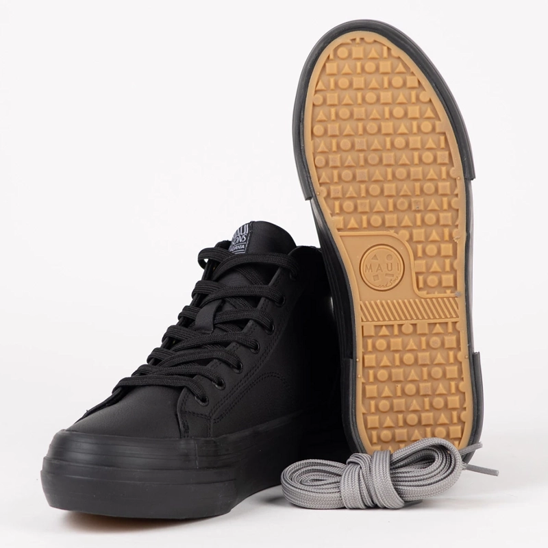 ZAPATILLAS MUJER MAUI & SONS ESCOLARES NEGRO 5CE117-WC CUERO - 5