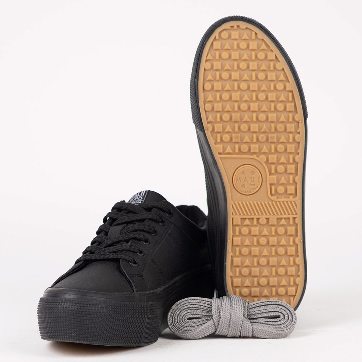 ZAPATILLAS MUJER MAUI & SONS ESCOLARES NEGRO 5CE118-WC CUERO - 7