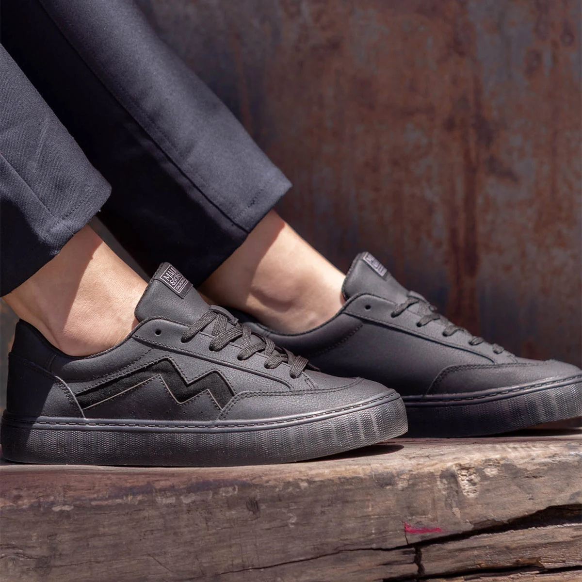 ZAPATILLAS MUJER MAUI & SONS ESCOLARES NEGRO 5CE109-WC CUERO - 8