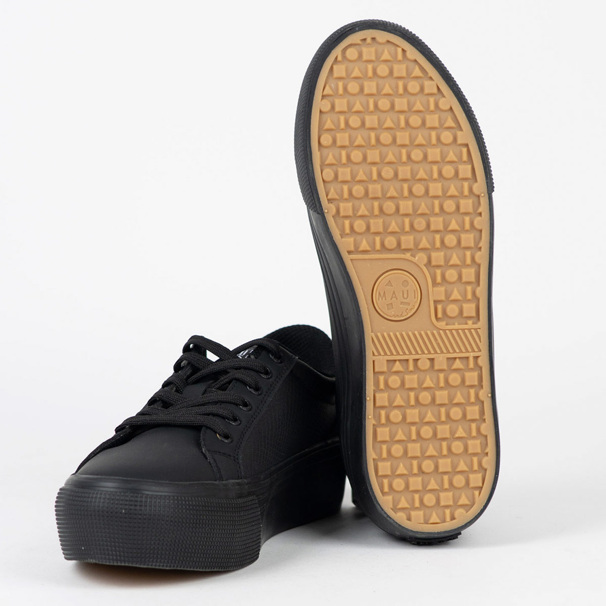 ZAPATILLAS MUJER MAUI & SONS ESCOLARES NEGRO 5CE114-WC CUERO - 6