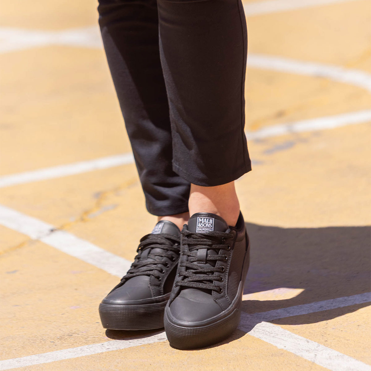 ZAPATILLAS MUJER MAUI & SONS ESCOLARES NEGRO 5CE114-WC CUERO - 8