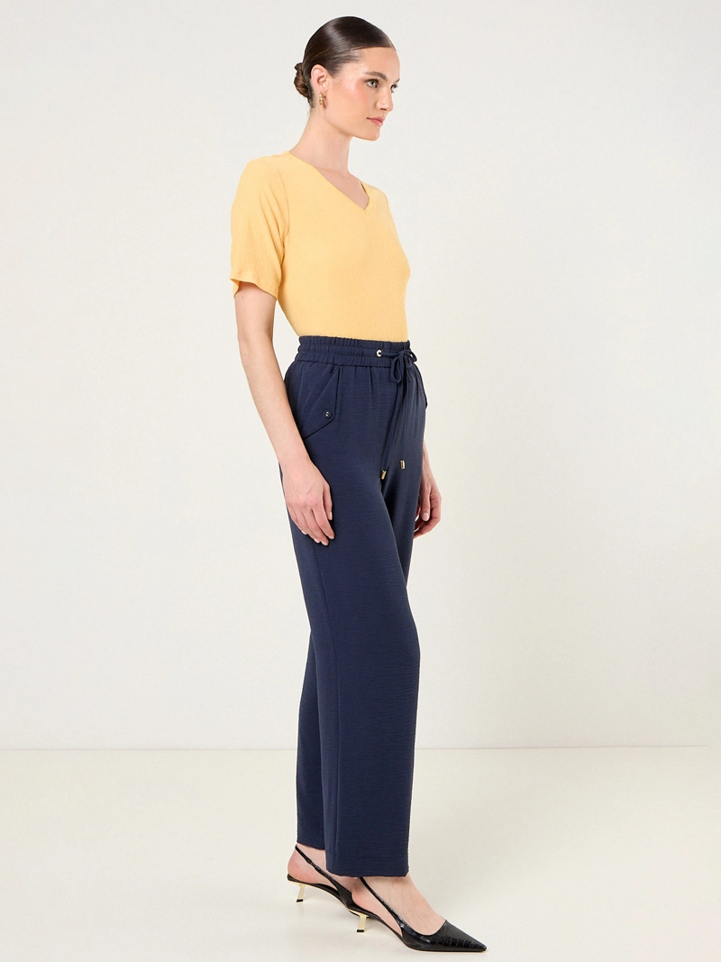 POLERA MUJER MA GRIFFE ESCOTE EN V MACRAMÉ - 2