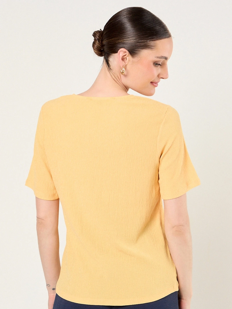 POLERA MUJER MA GRIFFE ESCOTE EN V MACRAMÉ - 4