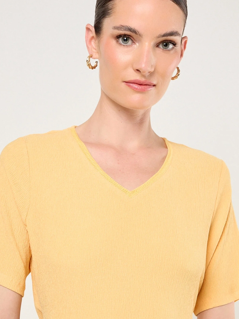 POLERA MUJER MA GRIFFE ESCOTE EN V MACRAMÉ - 5