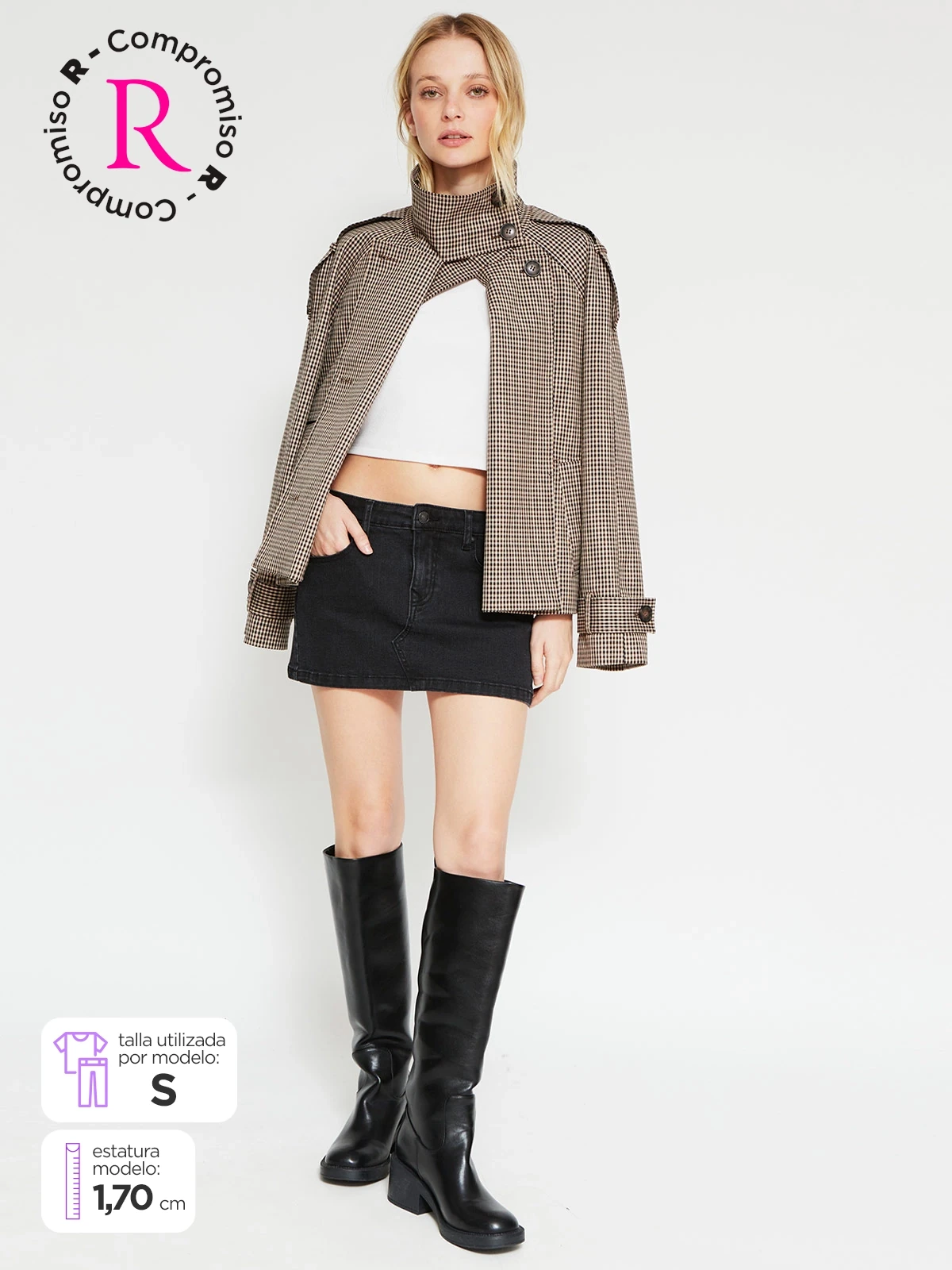 FALDA MUJER INDEX ALGODÓN CORTA DENIM - 1