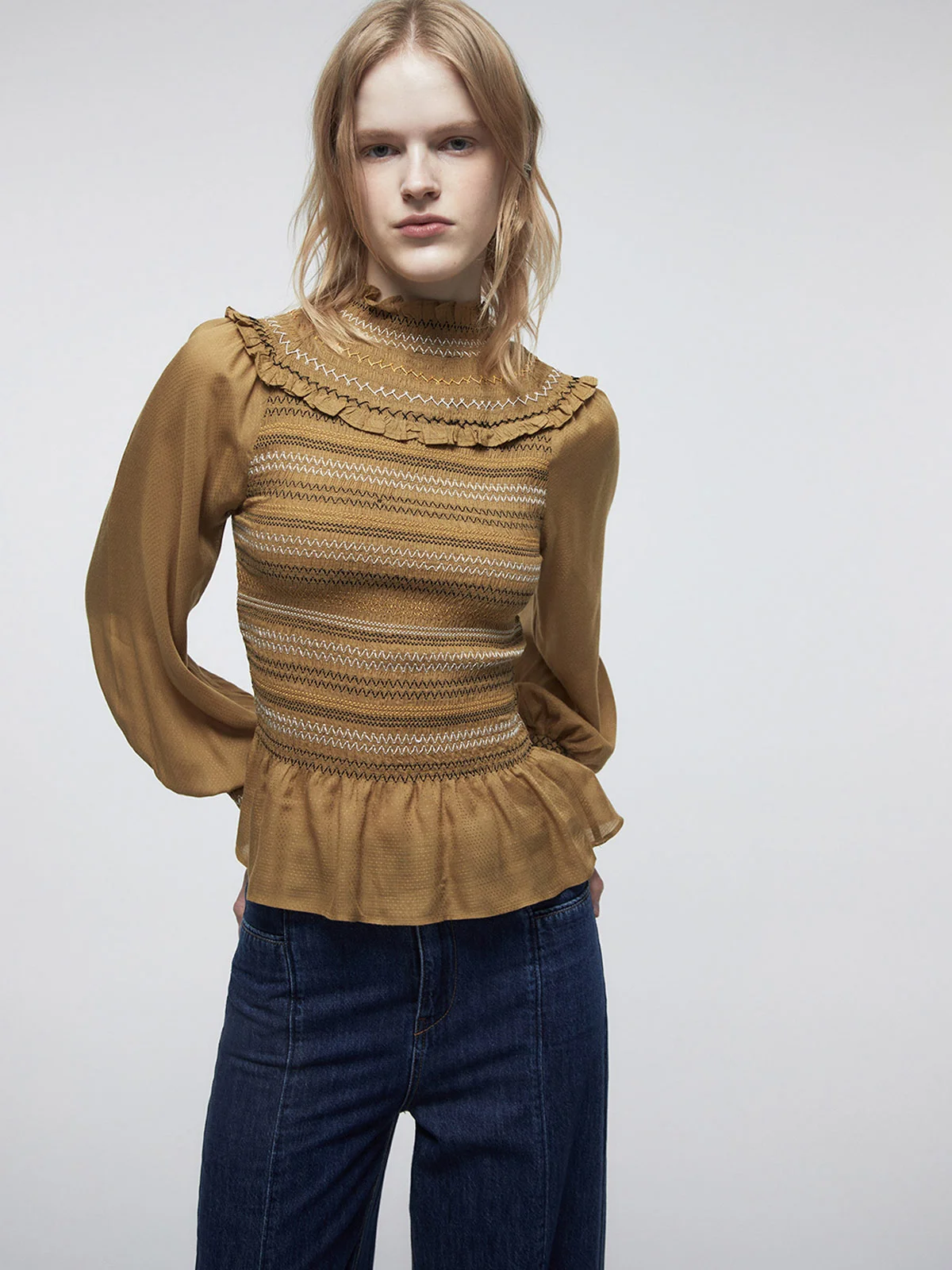 BLUSA MUJER SFERA MANGA LARGA - 2