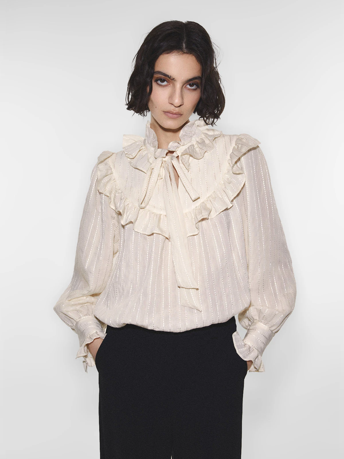 BLUSA MUJER SFERA MANGA LARGA - 1