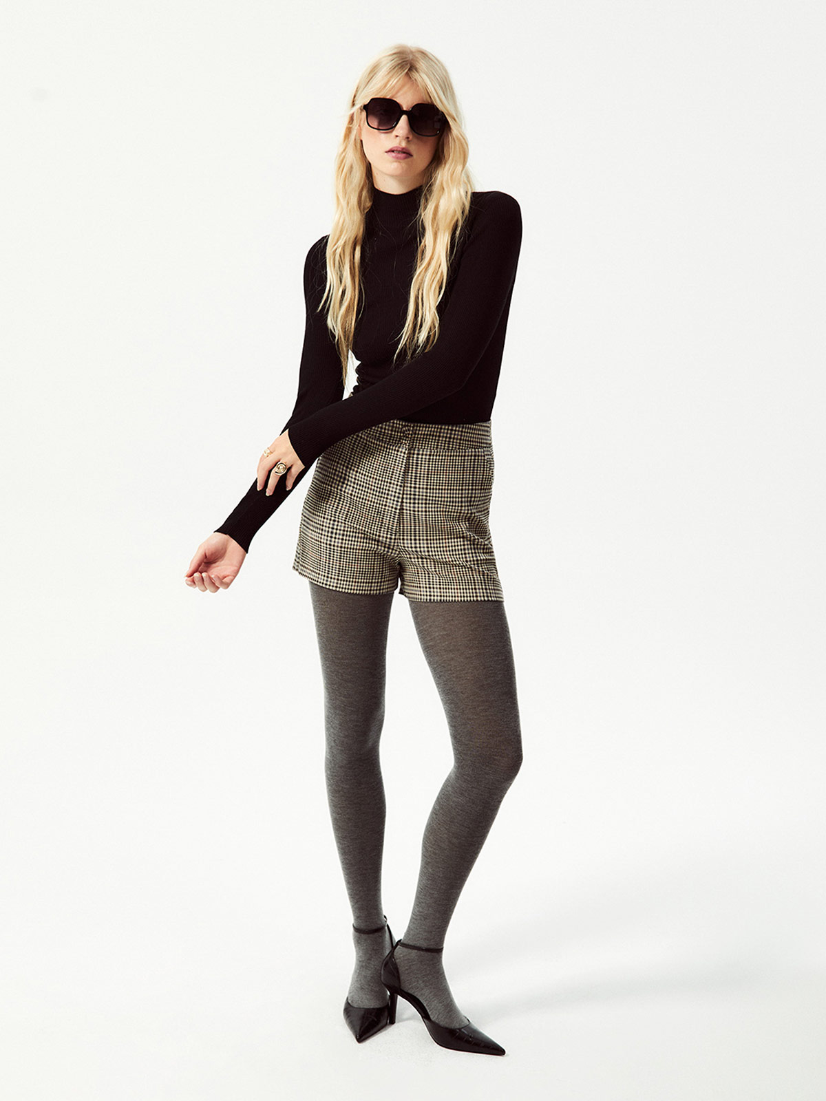 SHORT MUJER SFERA PRINT CUADROS - 1