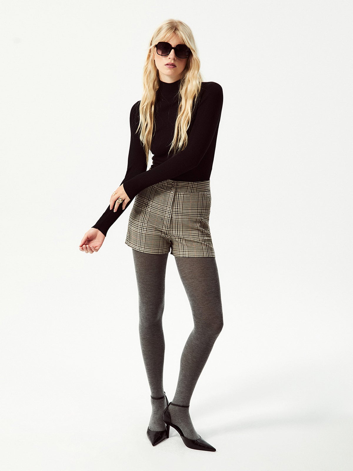 SHORT MUJER SFERA PRINT CUADROS - 1