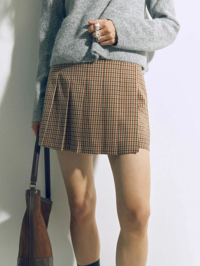 SHORT MUJER SFERA PRINT CUADROS - 2