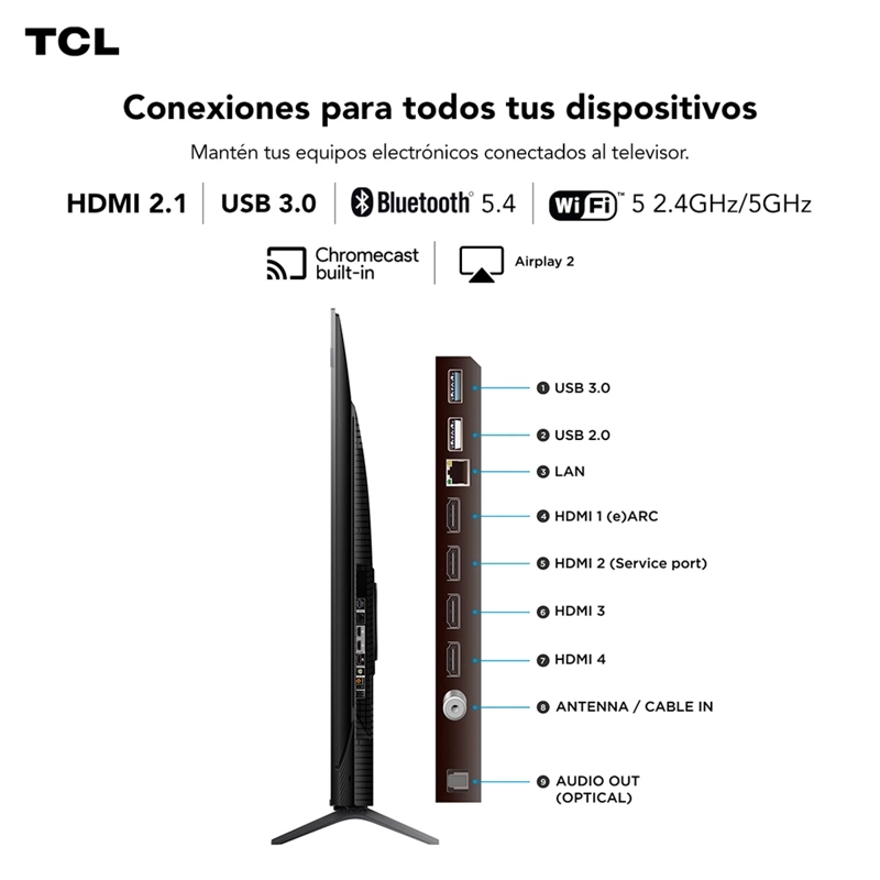 SMART TV TCL QLED 4K UHD 85” P8K - 4