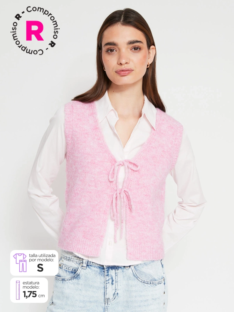 CARDIGAN MUJER INDEX SIN MANGAS - 1