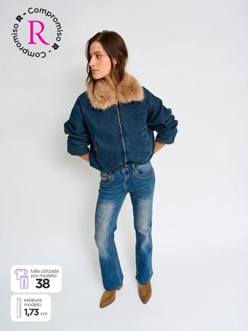 JEANS MUJER INDEX ALGODÓN APLICACIONES - 3