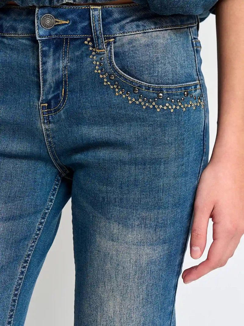 JEANS MUJER INDEX ALGODÓN APLICACIONES - 6