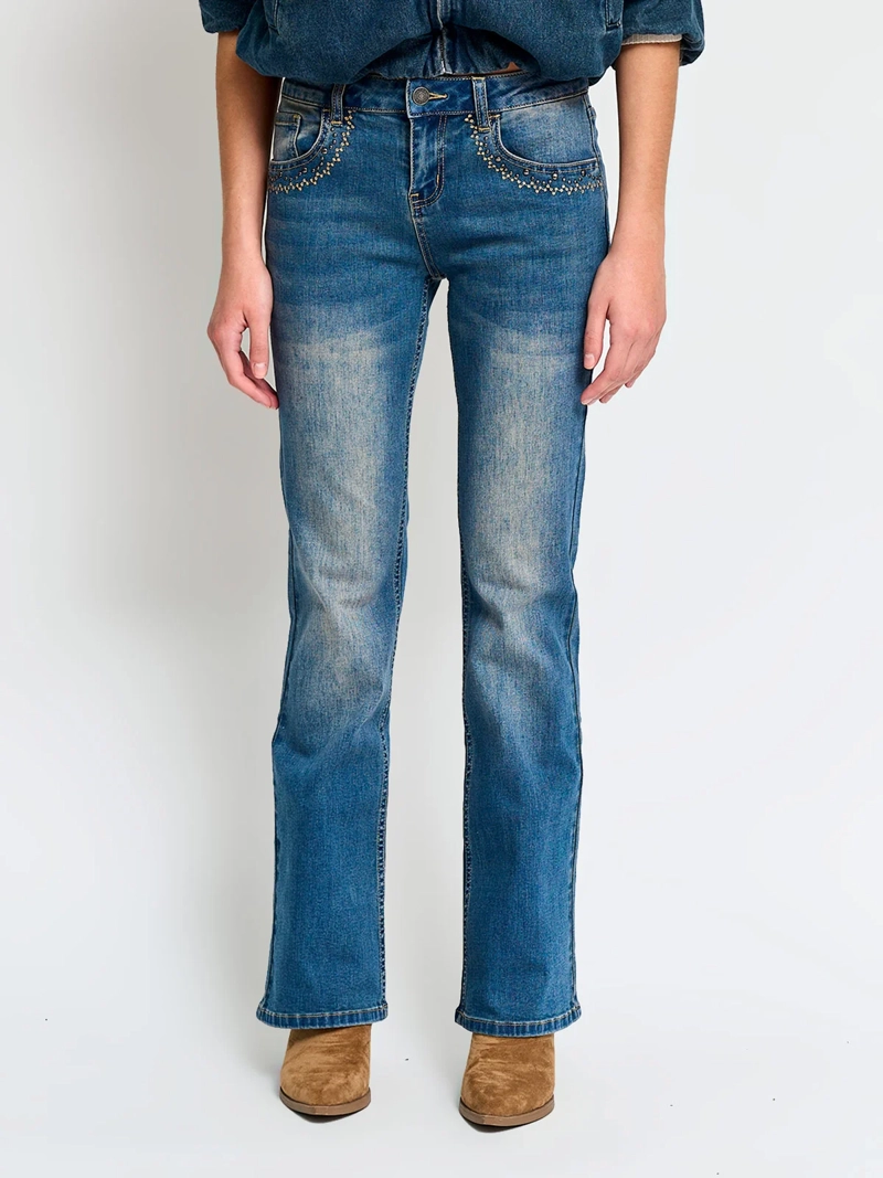 JEANS MUJER INDEX ALGODÓN APLICACIONES - 4