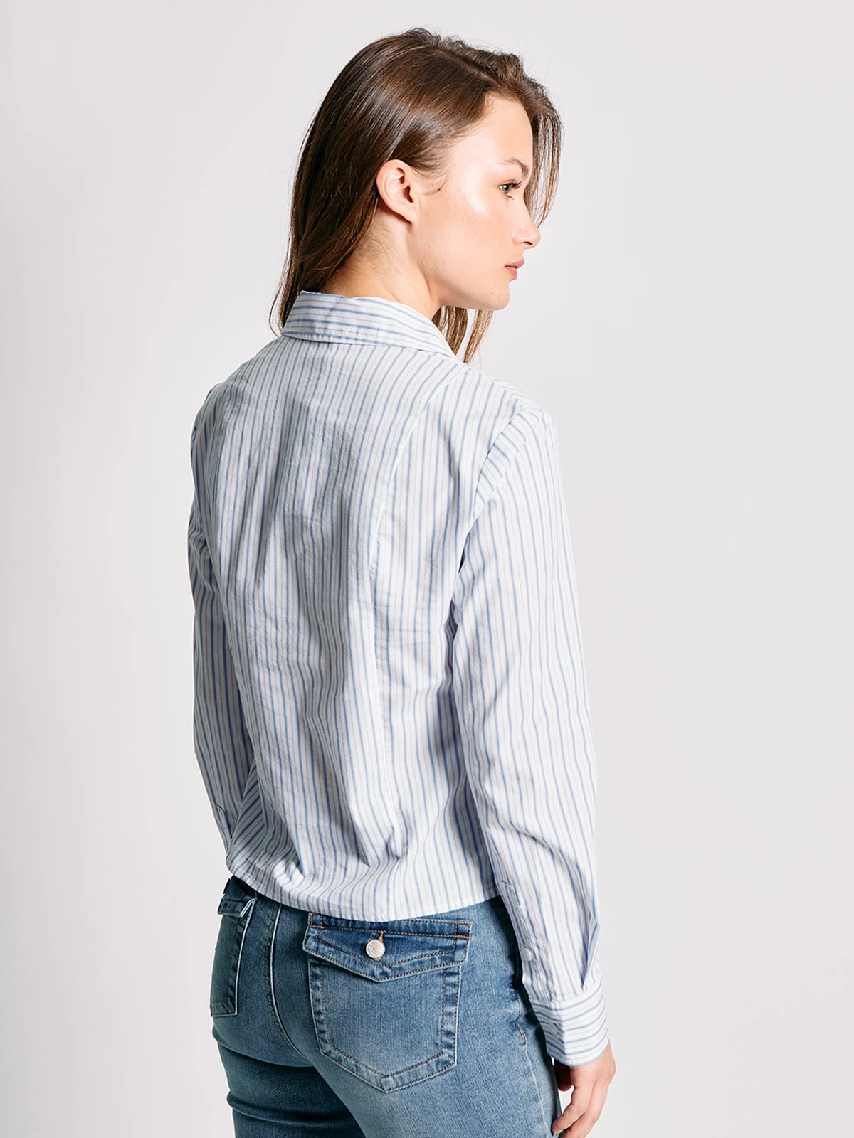 BLUSA MUJER INDEX ALGODÓN MANGA LARGA ENTALLADA - 2