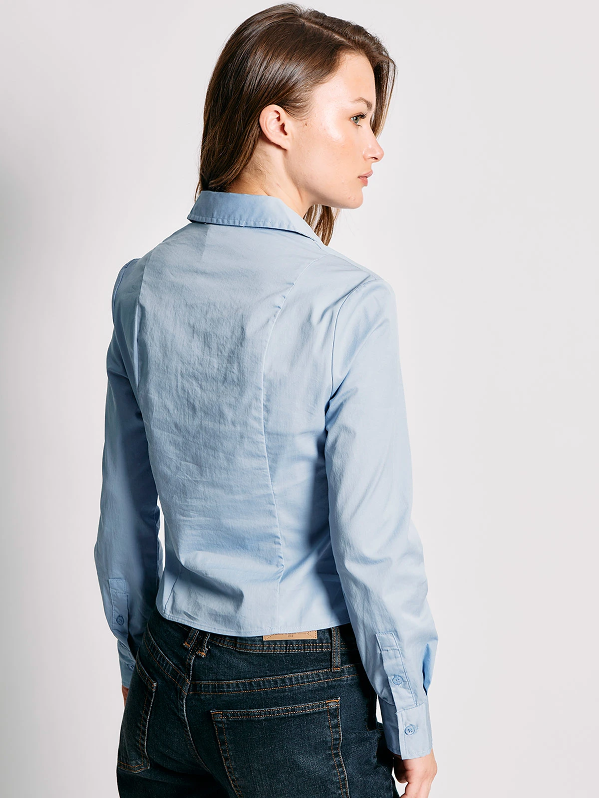 BLUSA MUJER INDEX ALGODÓN MANGA LARGA ENTALLADA - 2