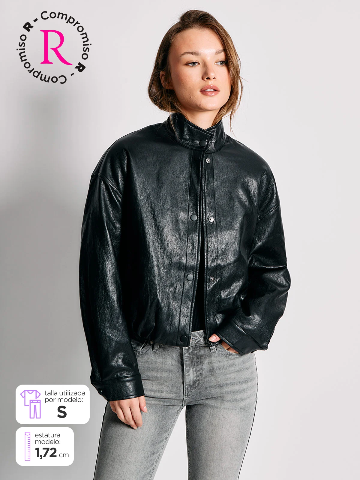 CHAQUETA MUJER INDEX BOMBER CORTA - 1