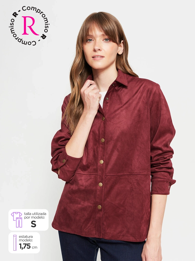 BLUSA MUJER AZIZ MANGA LARGA SUEDE - 1