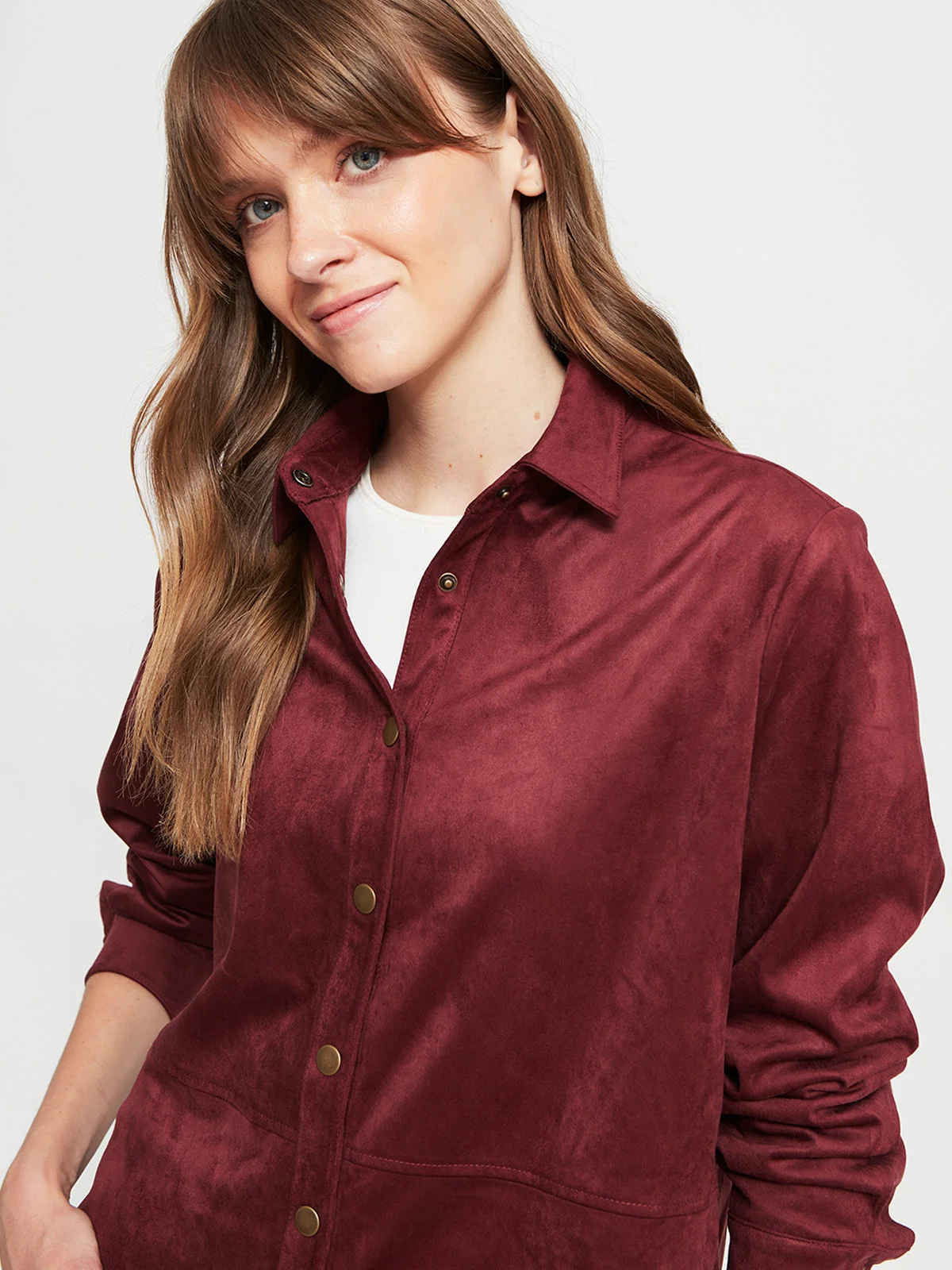 BLUSA MUJER AZIZ MANGA LARGA SUEDE - 3