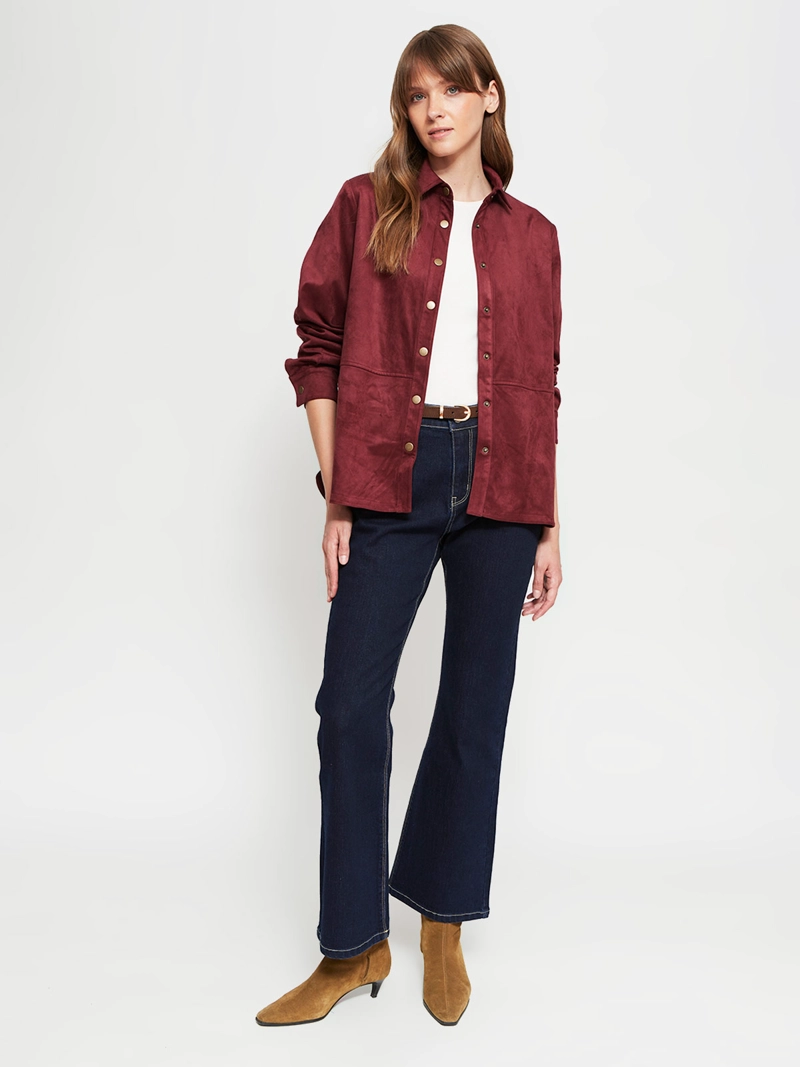 BLUSA MUJER AZIZ MANGA LARGA SUEDE - 4