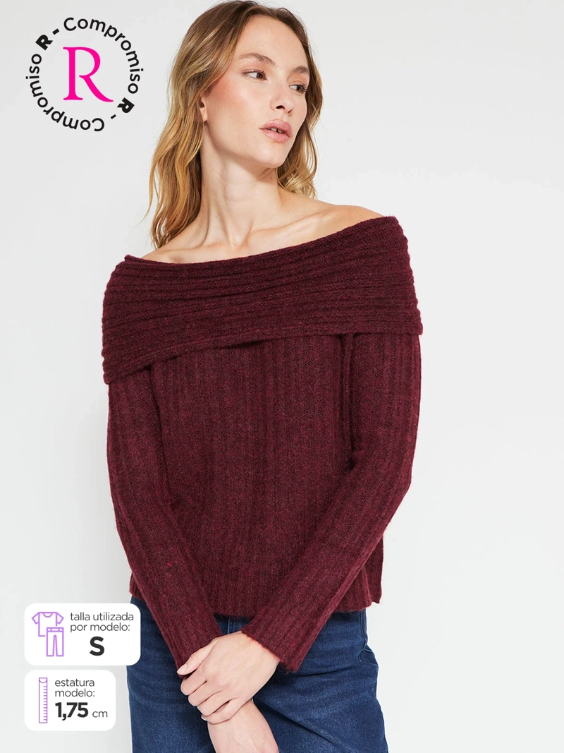 SWEATER MUJER INDEX MANGA LARGA - 1