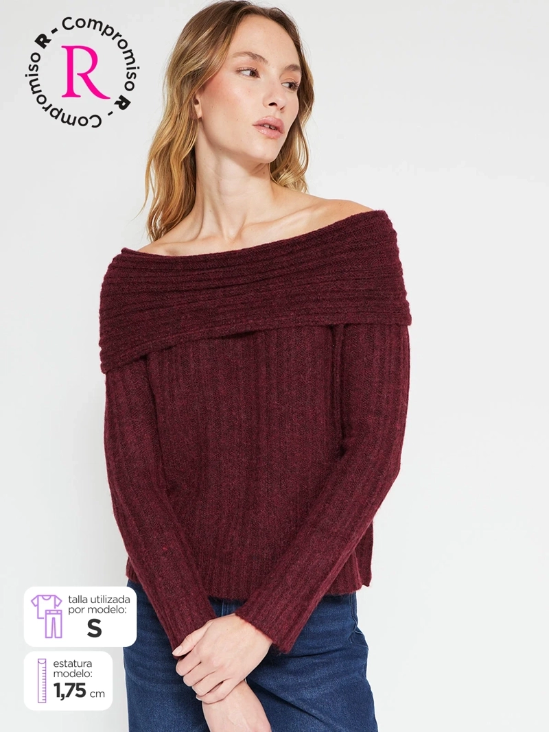 SWEATER MUJER INDEX MANGA LARGA - 1