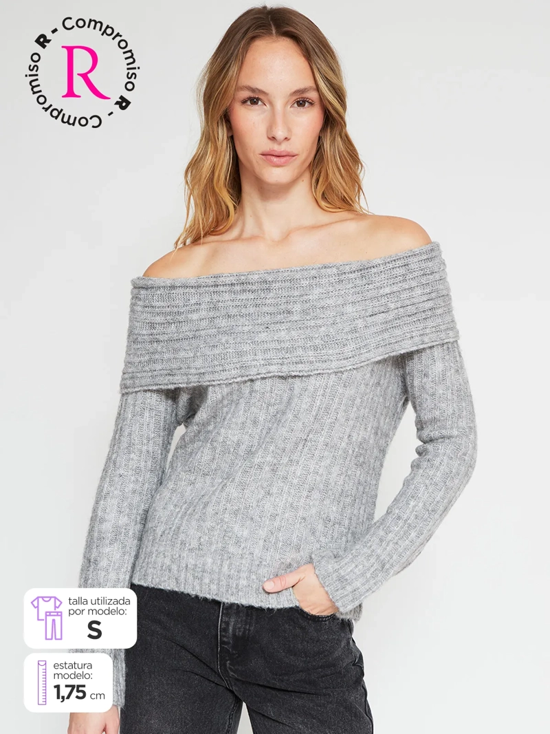 SWEATER MUJER INDEX MANGA LARGA - 1