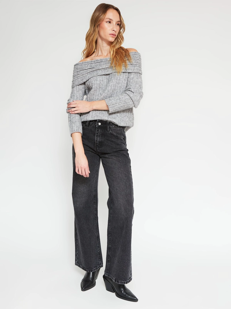 SWEATER MUJER INDEX MANGA LARGA - 4