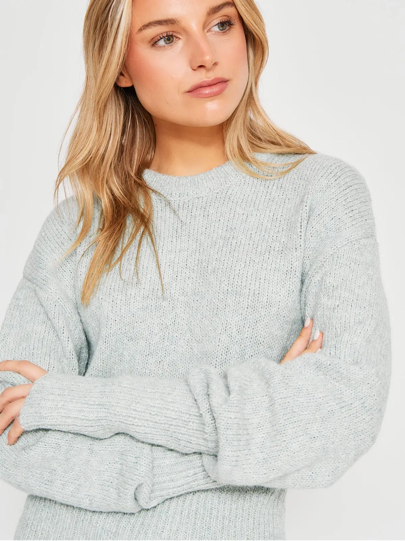 SWEATER MUJER INDEX ALGODÓN MANGA LARGA GLOBO - 3
