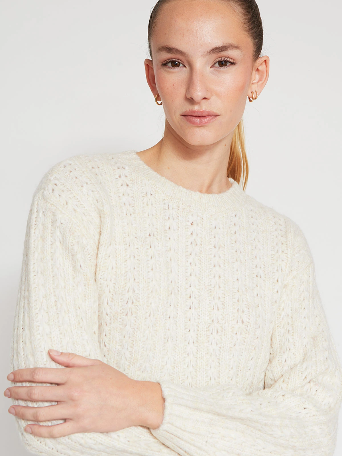 SWEATER MUJER INDEX MANGA LARGA TRENZADO - 3