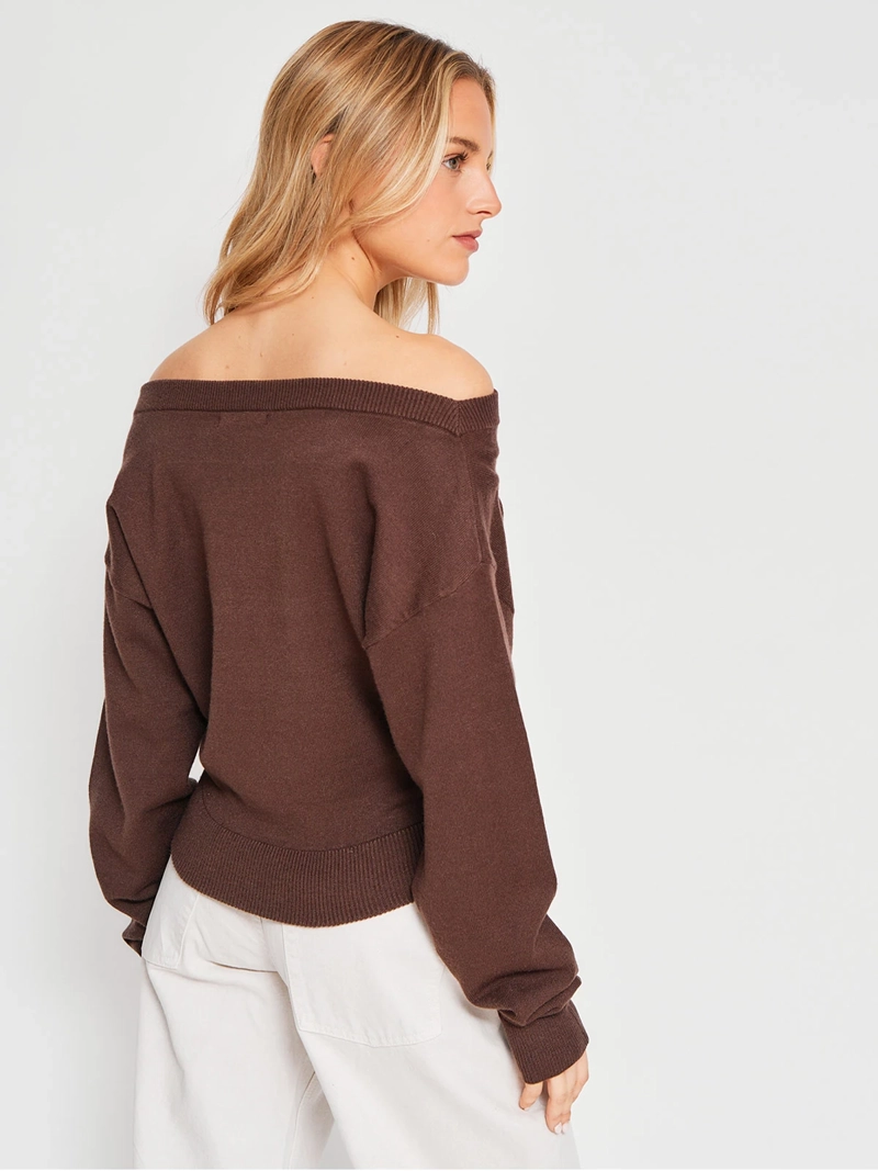 SWEATER MUJER INDEX MANGA LARGA BORDADO - 2