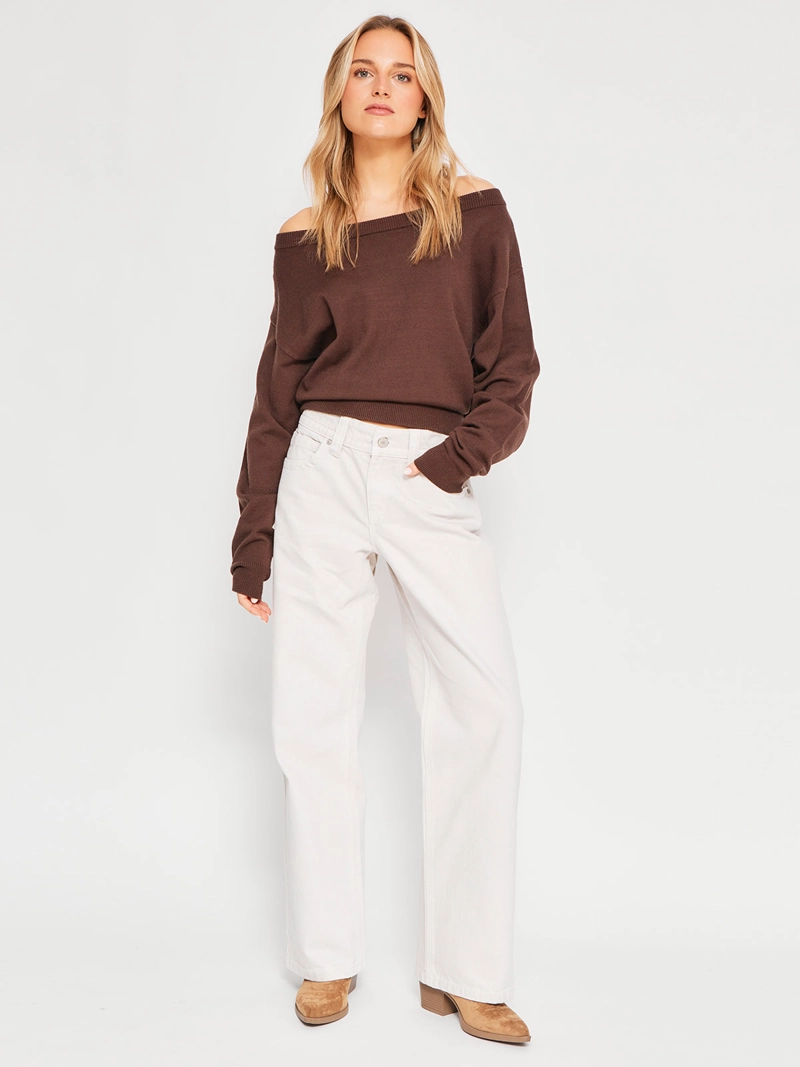 SWEATER MUJER INDEX MANGA LARGA BORDADO - 4