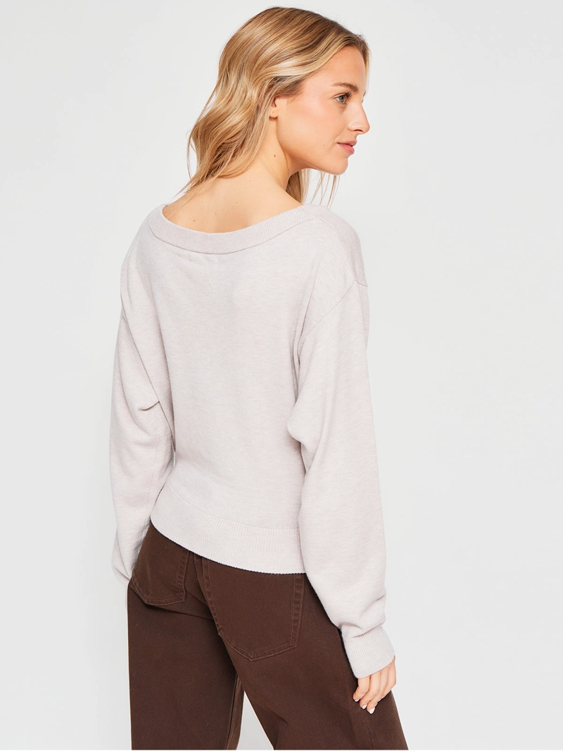 SWEATER MUJER INDEX MANGA LARGA BORDADO - 2