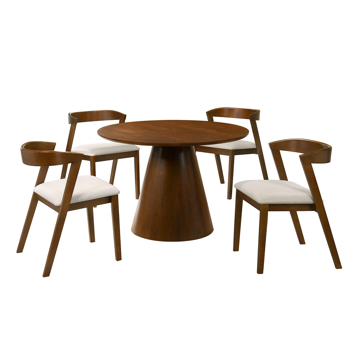 JUEGO DE COMEDOR RIPLEY HOME ELENA 4 SILLAS CAFÉ - 2