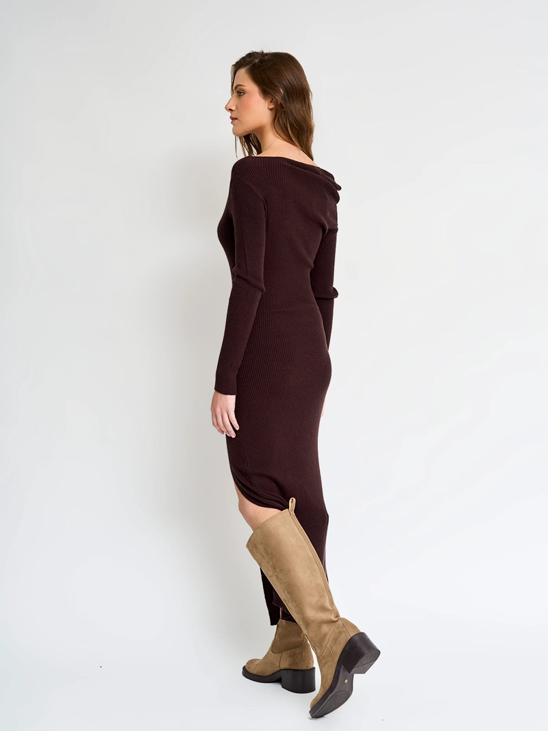 VESTIDO MUJER INDEX LARGO RIB - 4