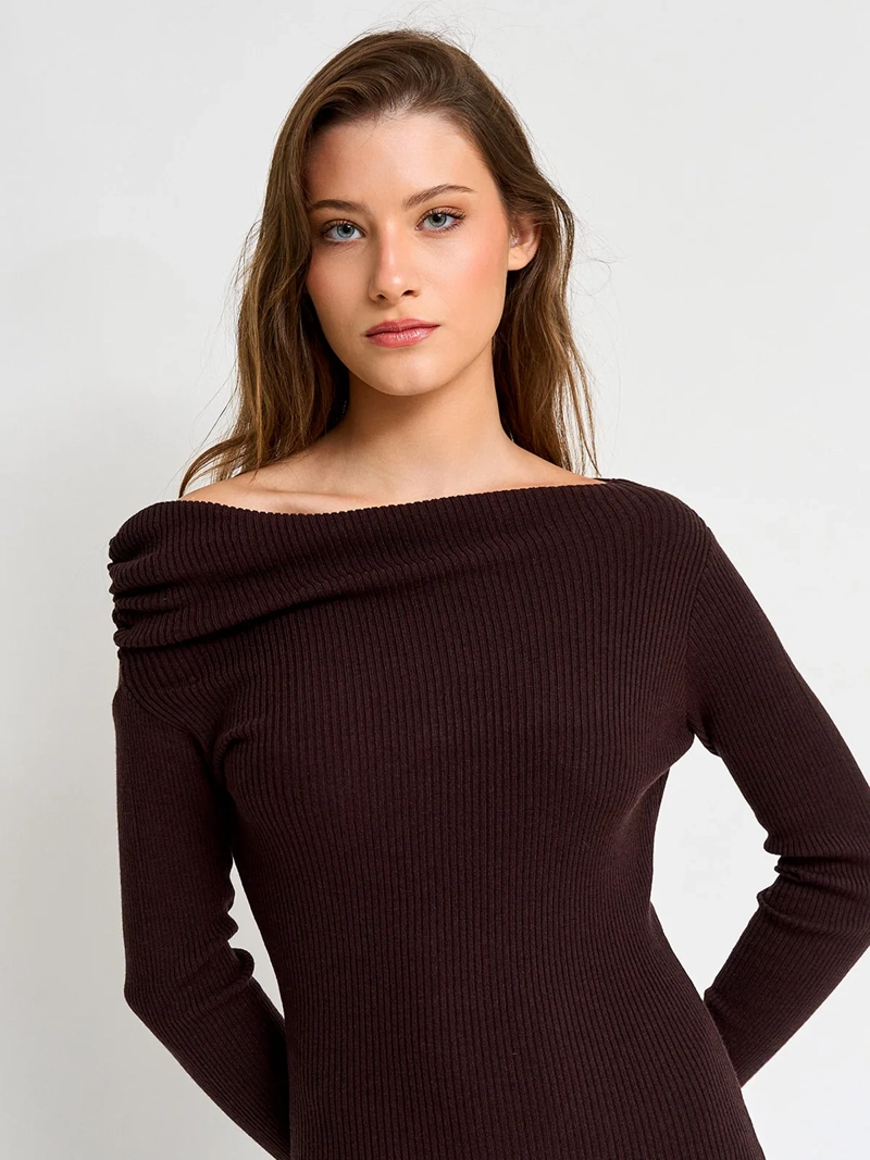 VESTIDO MUJER INDEX LARGO RIB - 5