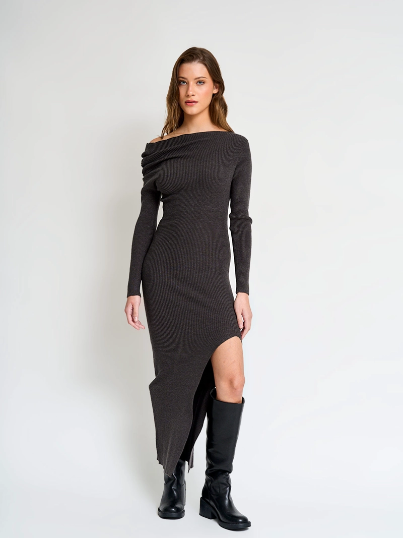 VESTIDO MUJER INDEX LARGO RIB - 2