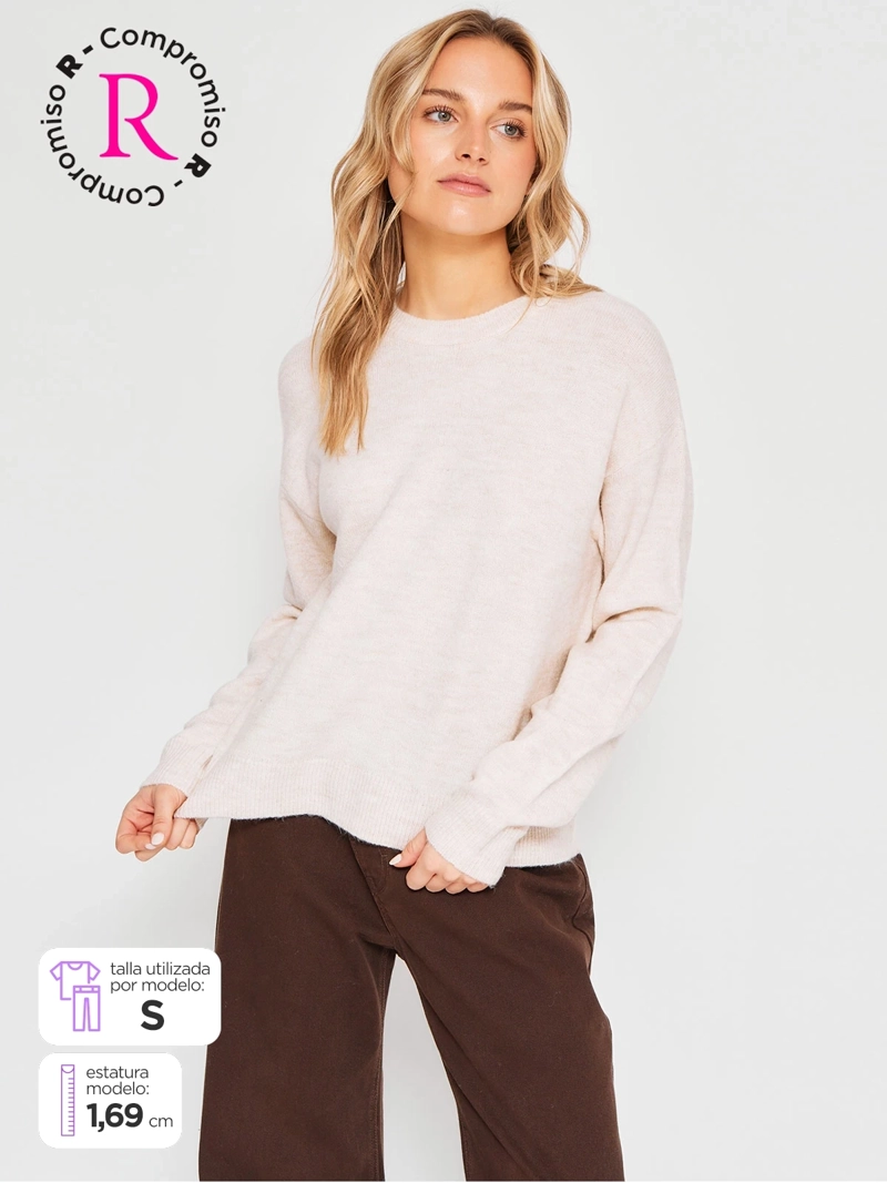 SWEATER MUJER INDEX MANGA LARGA DISEÑO - 1
