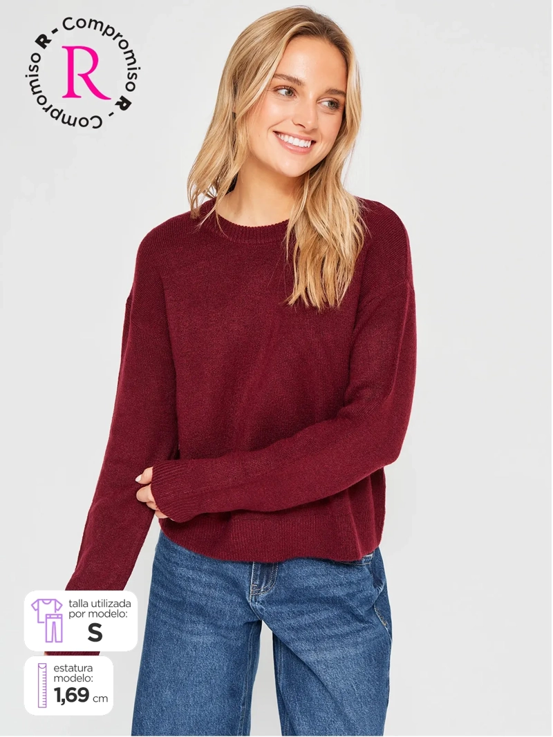 SWEATER MUJER INDEX MANGA LARGA DISEÑO