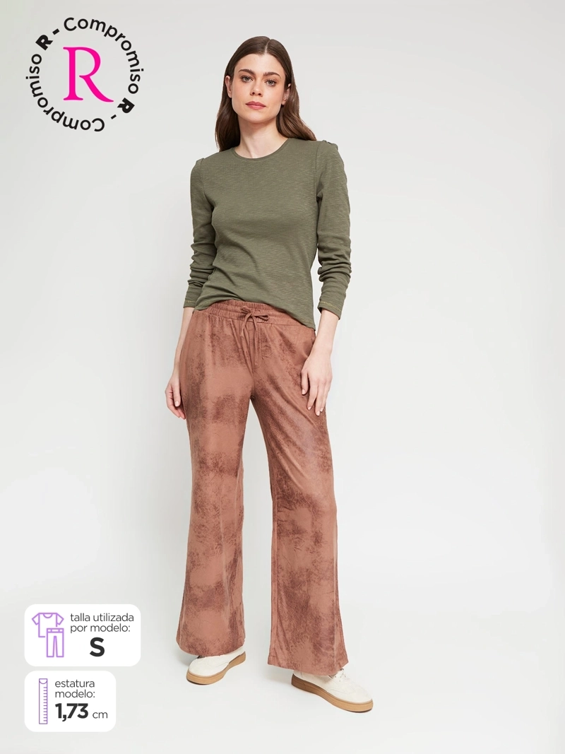 PANTALÓN MUJER AZIZ TIPO GAMUZA - 1