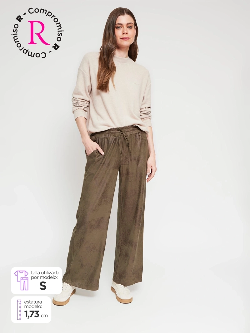 PANTALÓN MUJER AZIZ TIPO GAMUZA - 1