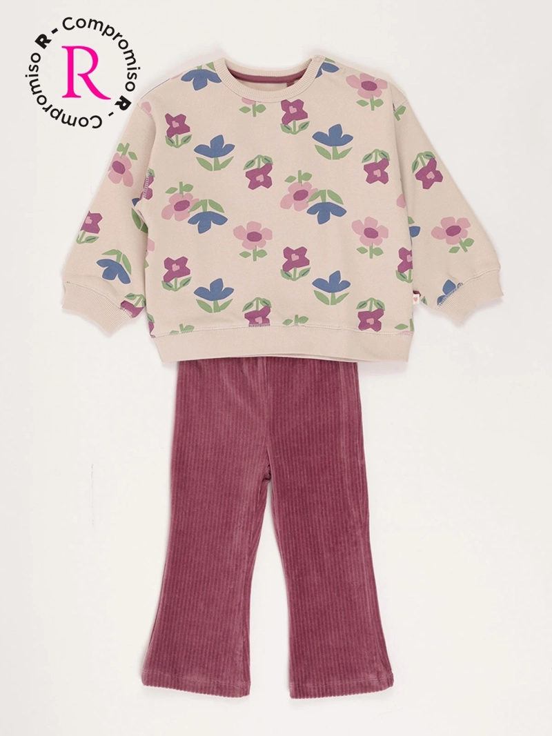 CONJUNTO NIÑA BABY HARVEST POLERÓN Y CALZA ACAMPANADA - 1