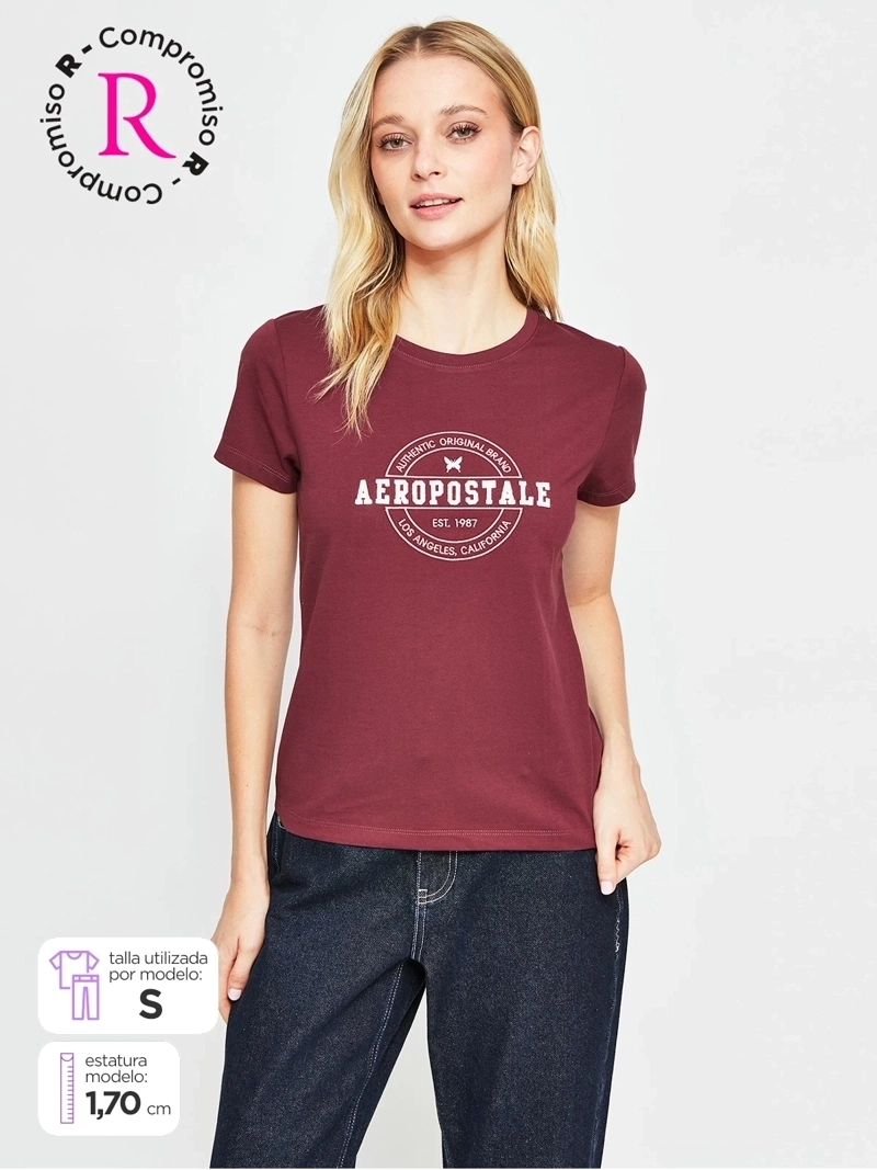 POLERA MUJER AEROPOSTALE ALGODÓN