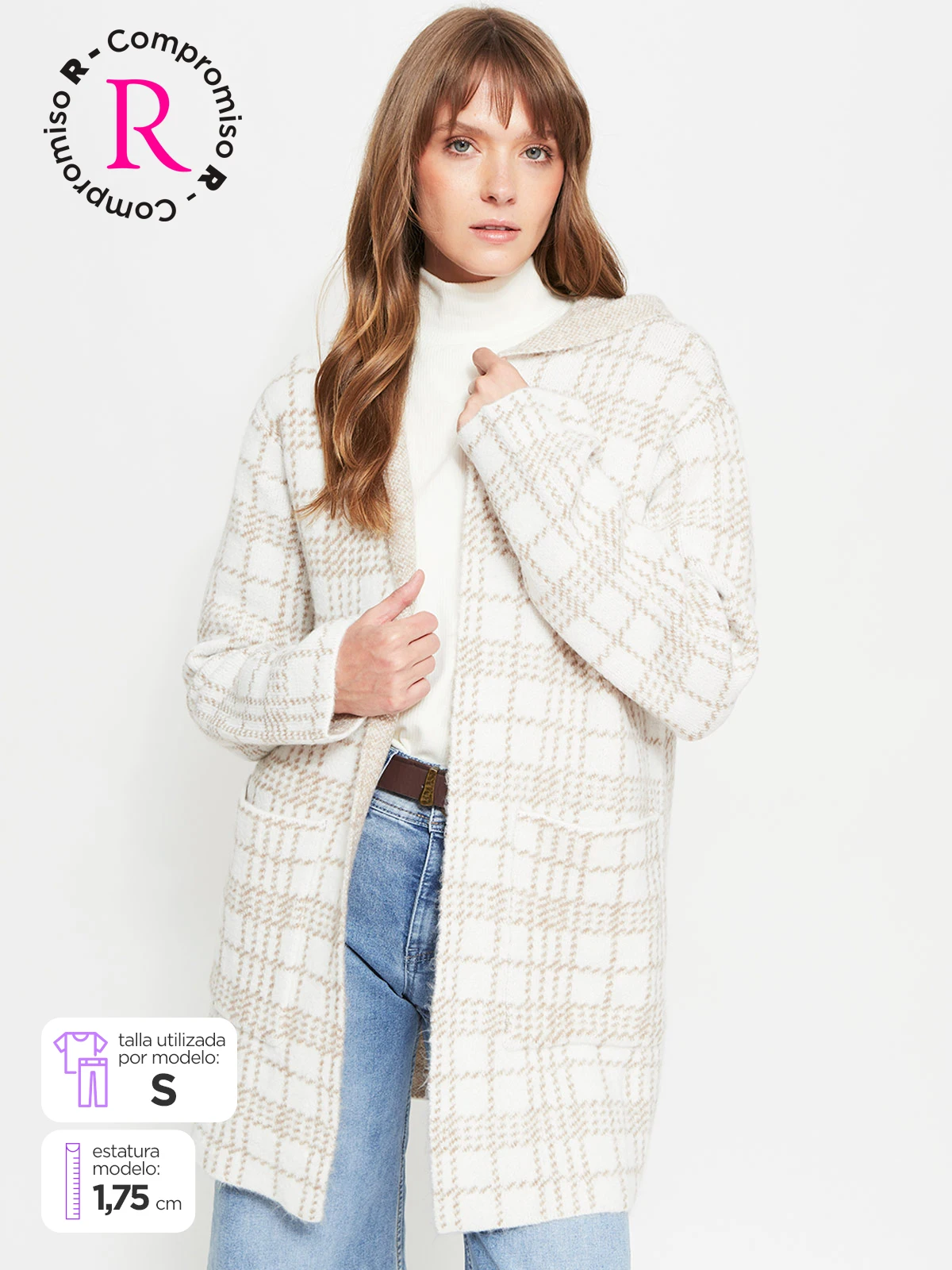 CARDIGAN MUJER AZIZ CON GORRO - 1