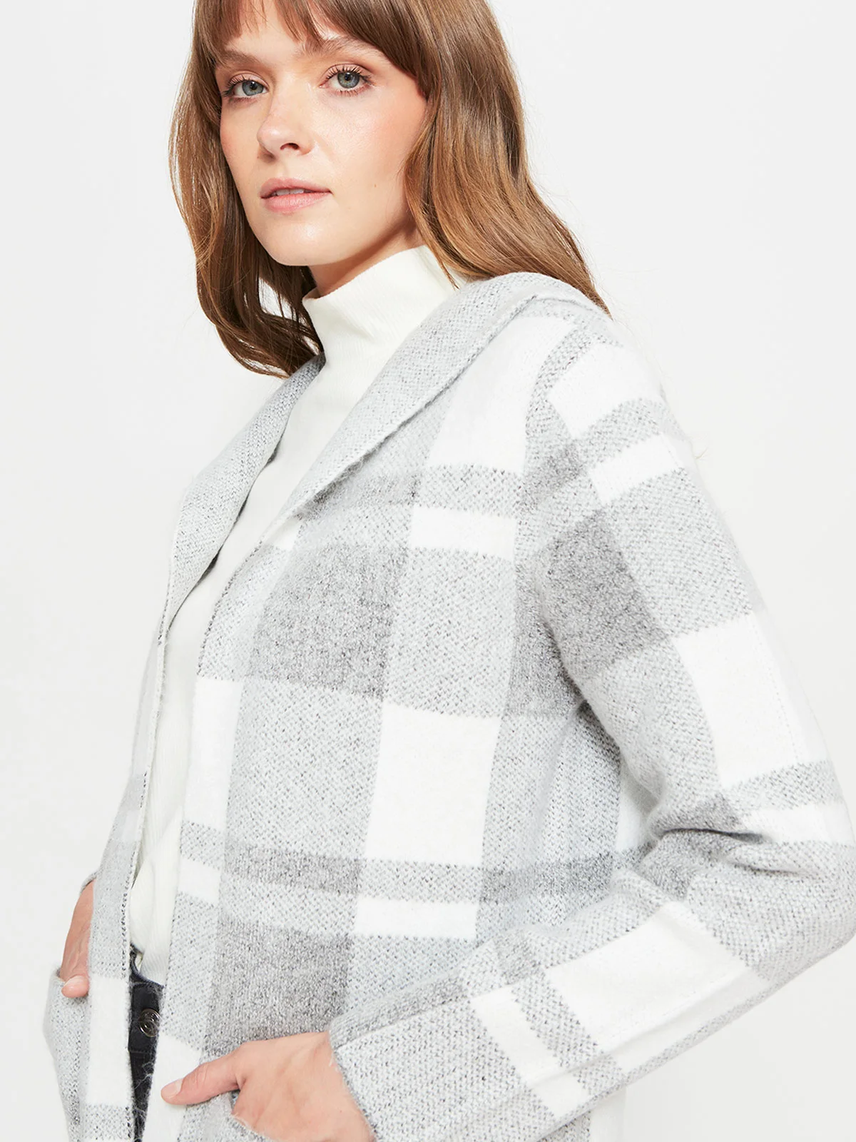 CARDIGAN MUJER AZIZ CON GORRO - 3